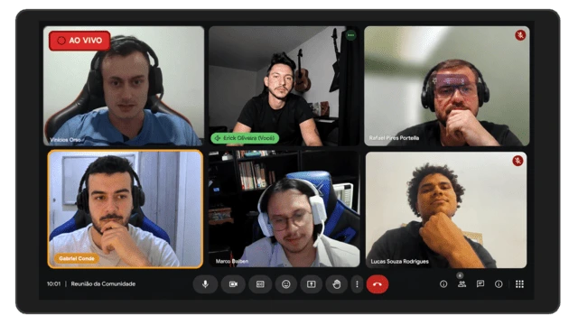 Registro de uma live com membros da Guilda.